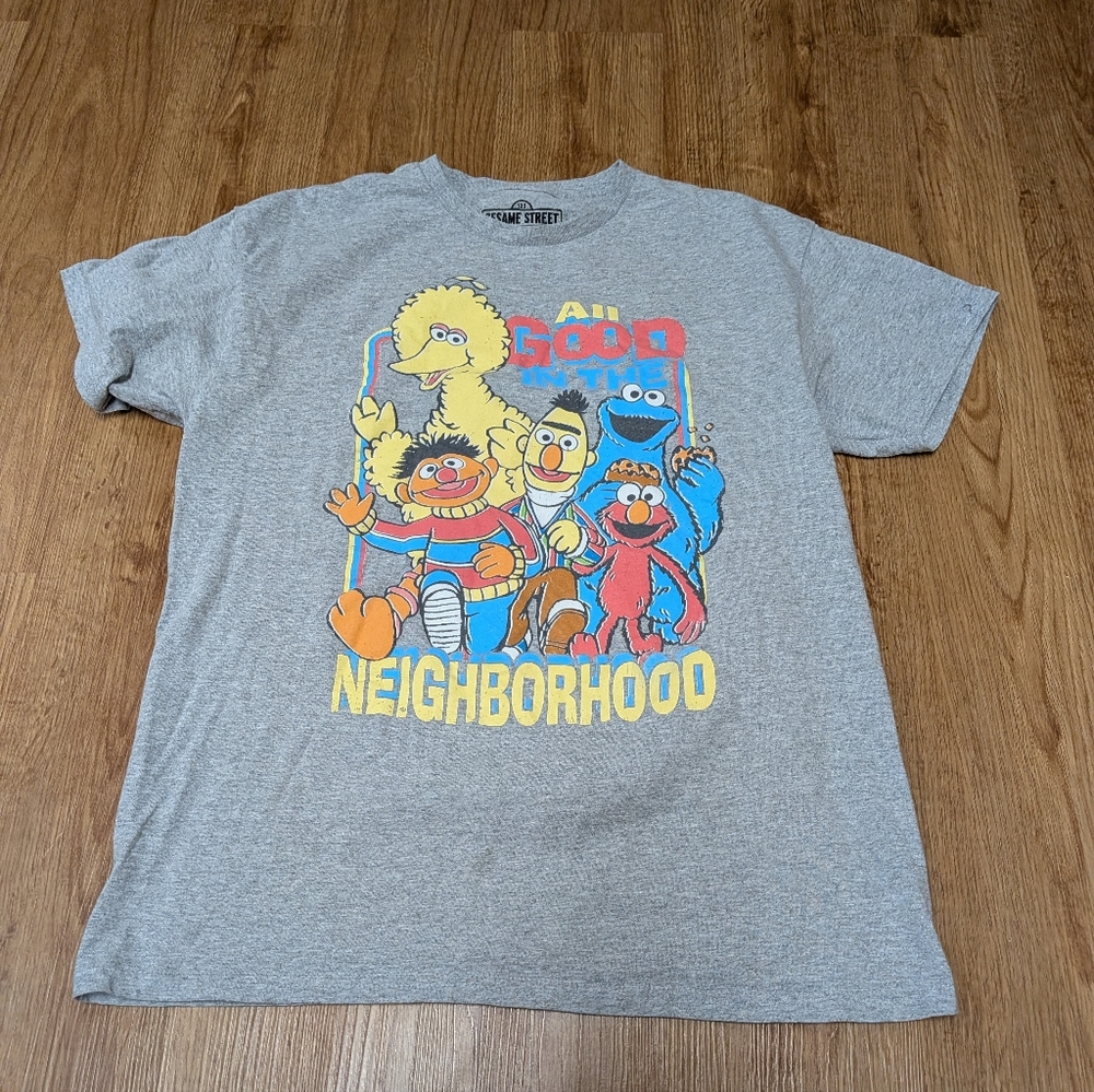 MAD Engine Sesame Street Graphic Tee Shirt Size Large Retro Cartoon Tee - Picture 4 of 6